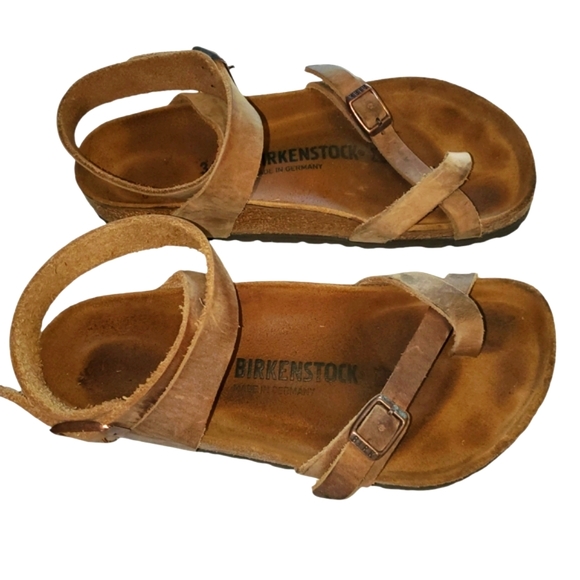 BIRKENSTOCK Yara Habana Oiled Leather Ankle Strap Toe‎ Loop Sandal  Size EU 36 - Picture 4 of 13